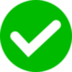 white checkmark in green circle